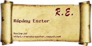 Répásy Eszter névjegykártya