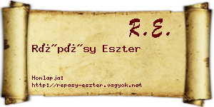 Répásy Eszter névjegykártya