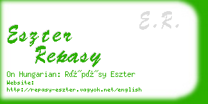 eszter repasy business card